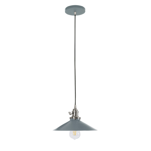 Uno One Light Pendant in Slate Gray with Brushed Nickel (518|PEB4044096C12)