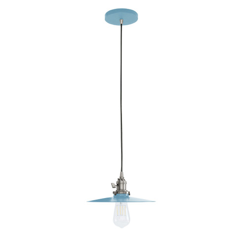 Uno One Light Pendant in Light Blue with Brushed Nickel (518|PEB4035496C22)