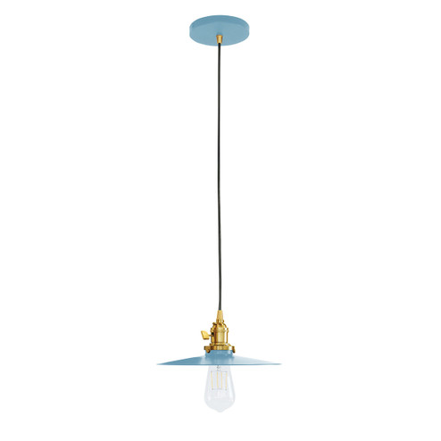 Uno One Light Pendant in Light Blue with Brushed Brass (518|PEB4035491C01)