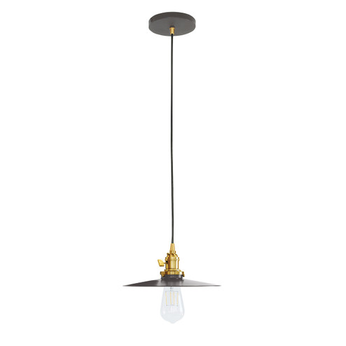 Uno One Light Pendant in Architectural Bronze with Brushed Brass (518|PEB4035191C20)