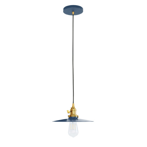 Uno One Light Pendant in Navy with Brushed Brass (518|PEB4035091C21)