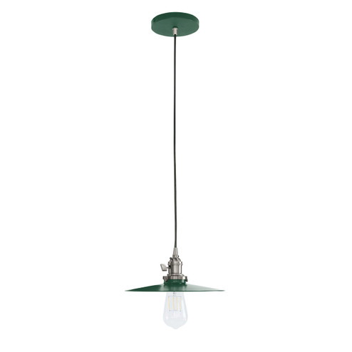 Uno One Light Pendant in Forest Green with Brushed Nickel (518|PEB4034296C20)