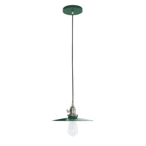 Uno One Light Pendant in Forest Green with Brushed Nickel (518|PEB4034296C01)