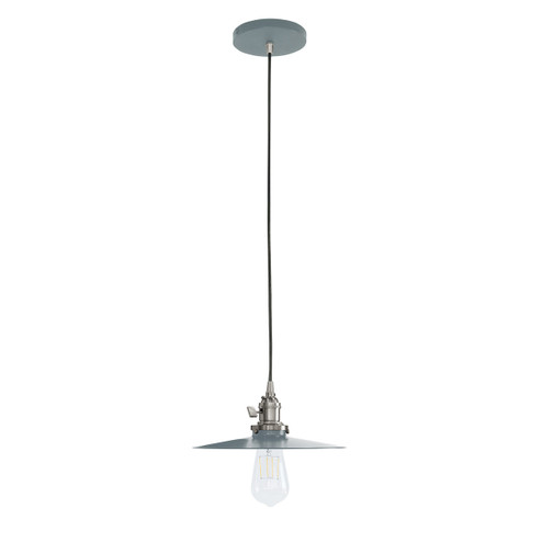 Uno One Light Pendant in Slate Gray with Brushed Nickel (518|PEB4034096C20)