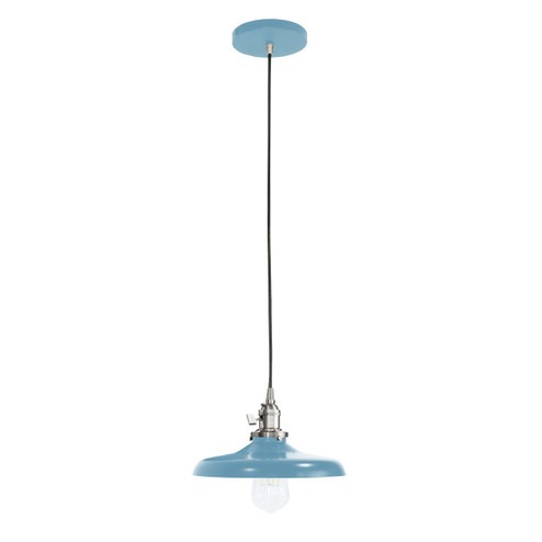 Uno One Light Pendant in Light Blue w/Brushed Nickel (518|PEB4015496)