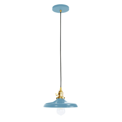 Uno One Light Pendant in Light Blue with Brushed Brass (518|PEB4015491C12)