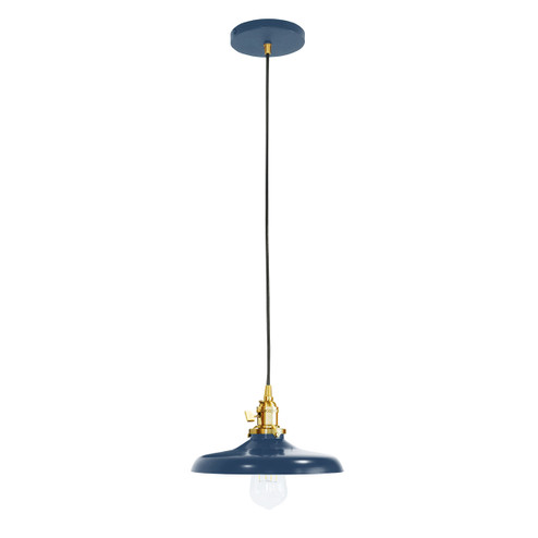 Uno One Light Pendant in Navy with Brushed Brass (518|PEB4015091C12)