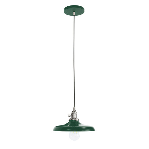 Uno One Light Pendant in Forest Green with Brushed Nickel (518|PEB4014296C04)