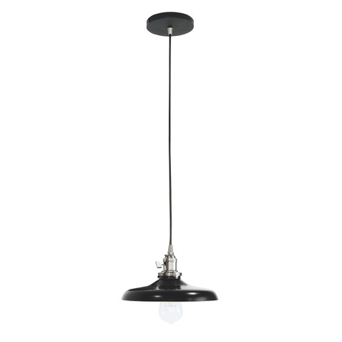 Uno One Light Pendant in Black w/Brushed Nickel (518|PEB4014196C22)