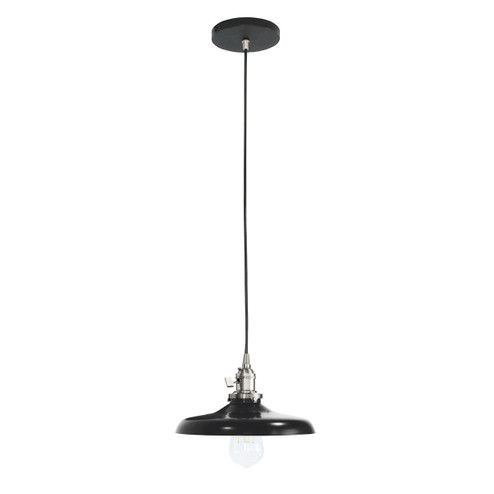 Uno One Light Pendant in Black with Brushed Nickel (518|PEB4014196C22)