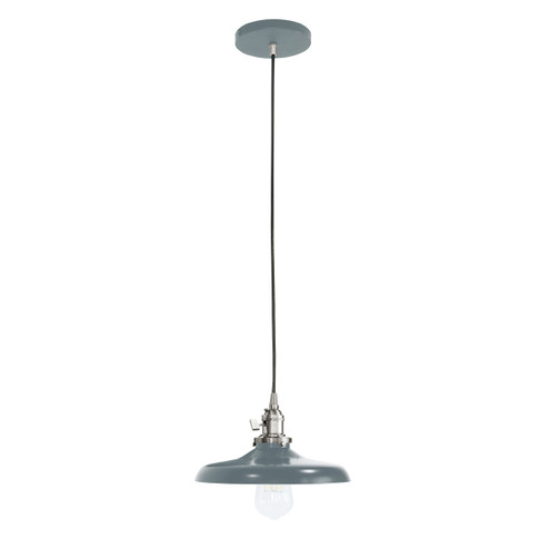 Uno One Light Pendant in Slate Gray with Brushed Nickel (518|PEB4014096C20)
