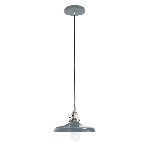 Uno One Light Pendant in Slate Gray w/Brushed Nickel (518|PEB4014096C12)
