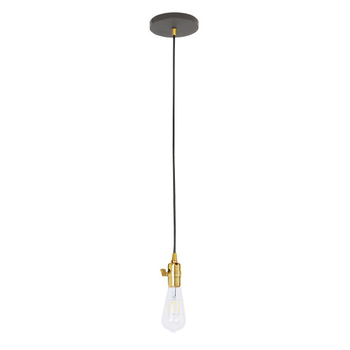 Uno One Light Pendant in Architectural Bronze with Brushed Brass (518|PEB4005191C04)