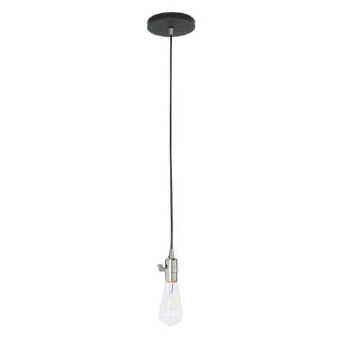 Uno One Light Pendant in Black with Brushed Nickel (518|PEB4004196C01)