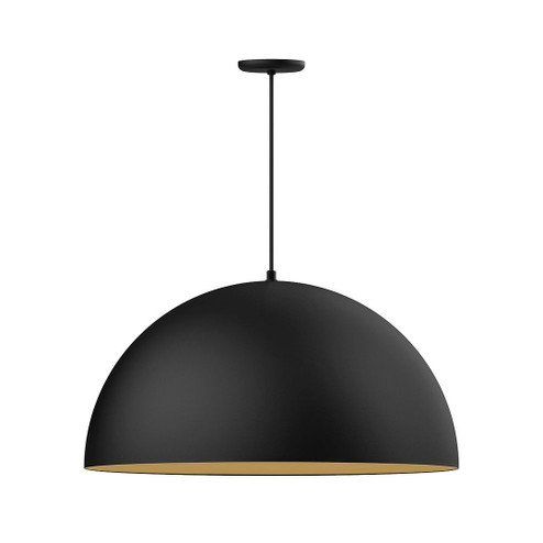 XL Choices One Light Pendant in Black w/Gold Matte Interior (518|PEB2304175C12)