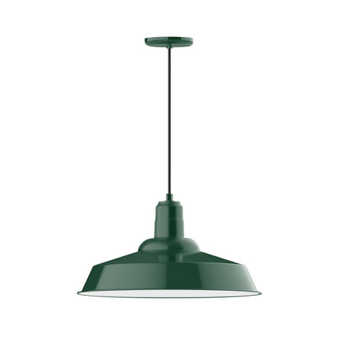 Warehouse One Light Pendant in Forest Green (518|PEB18642C20G05)