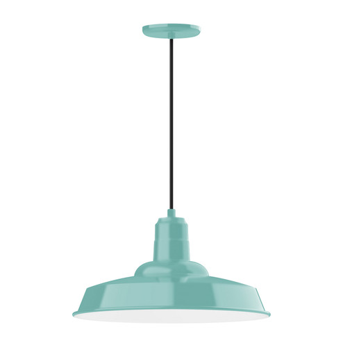 Warehouse One Light Pendant in Sea Green (518|PEB18548)