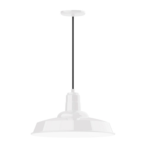 Warehouse One Light Pendant in White (518|PEB18544)