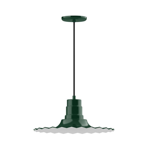 Radial One Light Pendant in Forest Green (518|PEB15942C12)