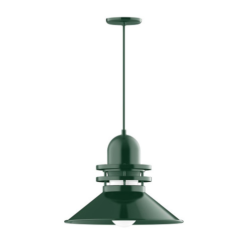 Atomic One Light Pendant in Forest Green (518|PEB15142C21)