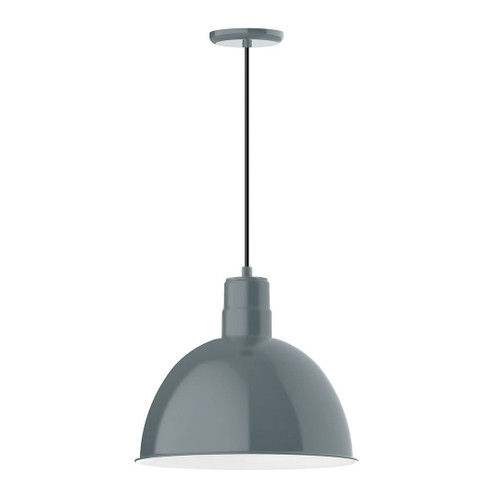 Deep Bowl One Light Pendant in Slate Gray (518|PEB11740C20W16)