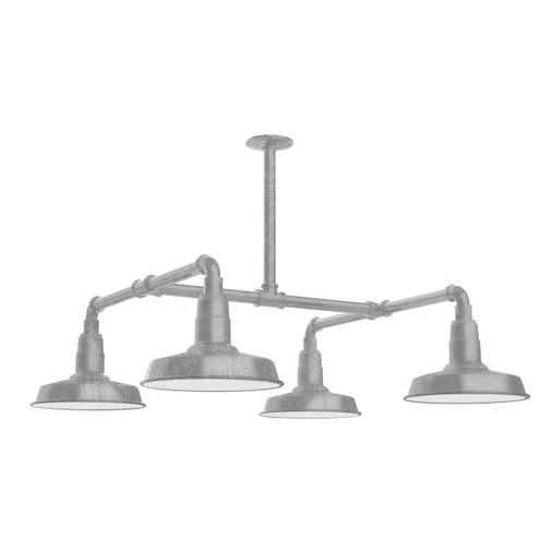 Warehouse Four Light Pendant in Painted Galvanized (518|MSP18149T48)