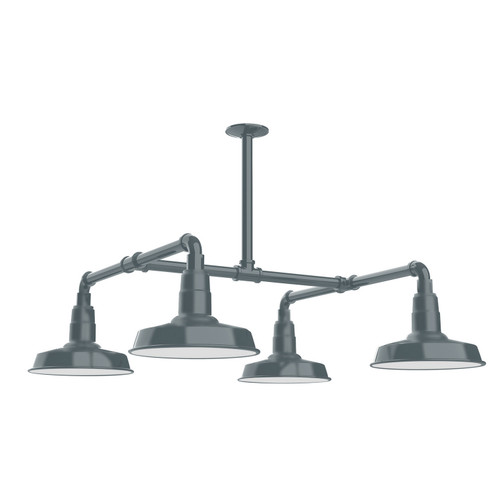 Warehouse Four Light Pendant in Slate Gray (518|MSP18140)