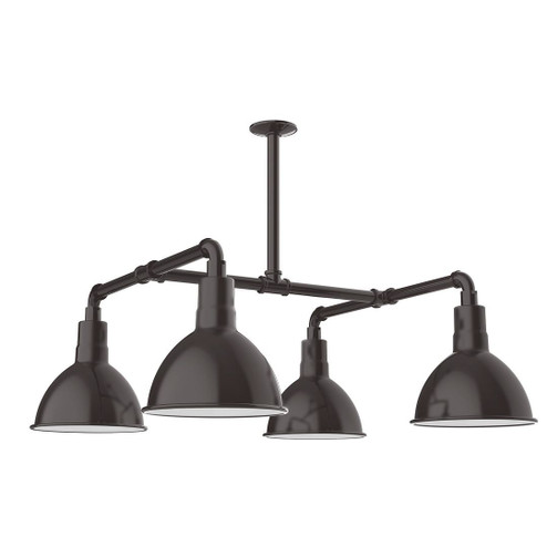 Deep Bowl Four Light Pendant in Architectural Bronze (518|MSP11551T24W10)