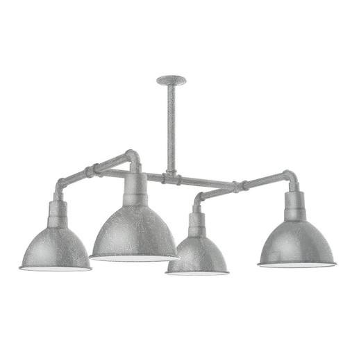 Deep Bowl Four Light Pendant in Painted Galvanized (518|MSP11549T24W10)