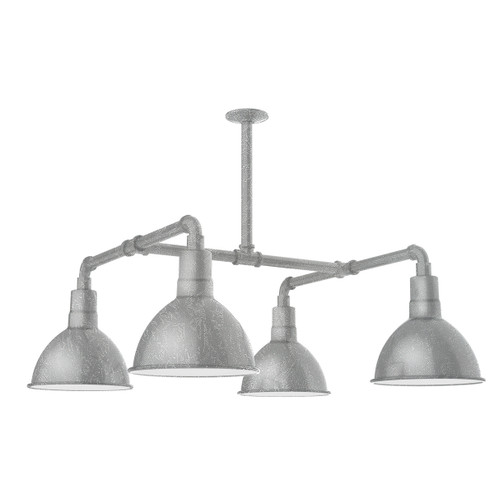 Deep Bowl Four Light Pendant in Painted Galvanized (518|MSP11549)