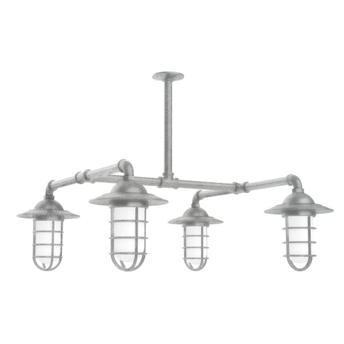 Vaportite Four Light Pendant in Painted Galvanized (518|MSP05249T36)