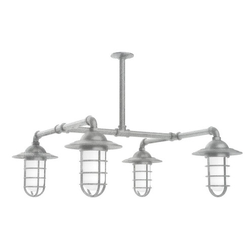 Vaportite Four Light Pendant in Painted Galvanized (518|MSP05249)