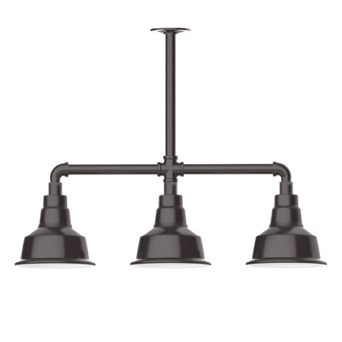 Warehouse Three Light Pendant in Architectural Bronze (518|MSK18051T24)