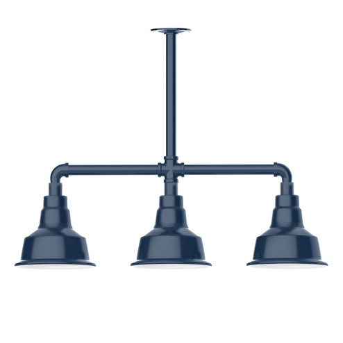 Warehouse Three Light Pendant in Navy (518|MSK18050T24)