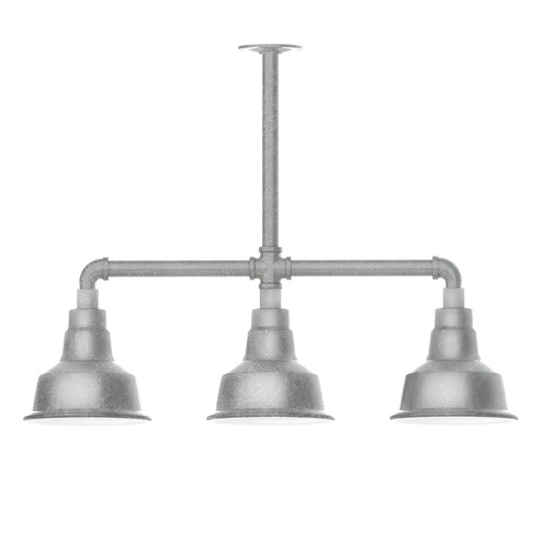 Warehouse Three Light Pendant in Painted Galvanized (518|MSK18049T24)