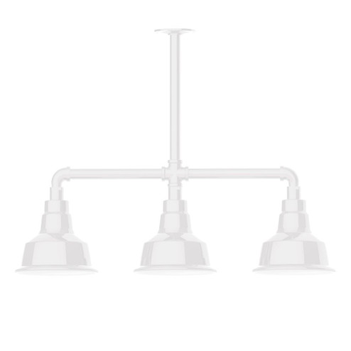 Warehouse Three Light Pendant in White (518|MSK18044T48G05)
