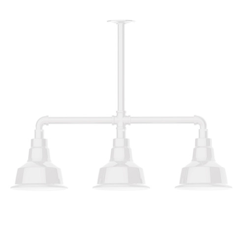Warehouse Three Light Pendant in White (518|MSK18044T48)
