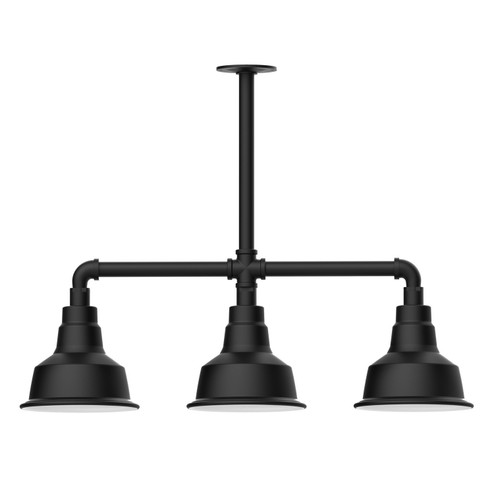 Warehouse Three Light Pendant in Black (518|MSK18041T48)