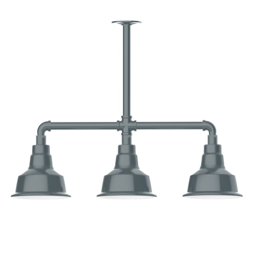 Warehouse Three Light Pendant in Slate Gray (518|MSK18040T36)