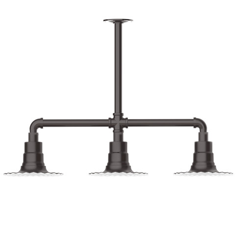 Radial Three Light Pendant in Architectural Bronze (518|MSK15751T48)