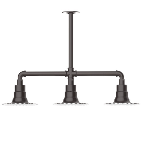 Radial Three Light Pendant in Architectural Bronze (518|MSK15751T30)