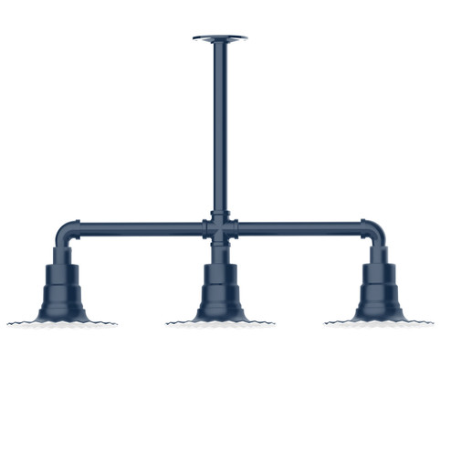 Radial Three Light Pendant in Navy (518|MSK15750)