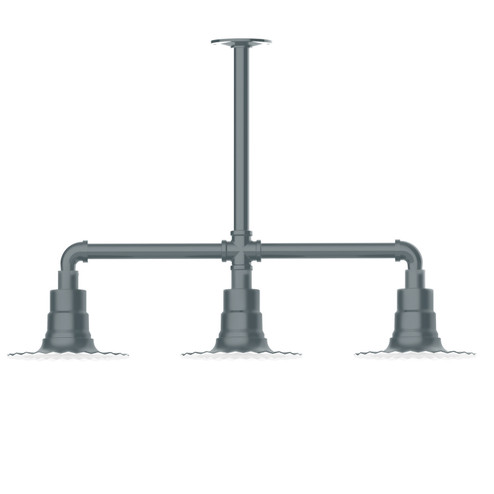 Radial Three Light Pendant in Slate Gray (518|MSK15740)