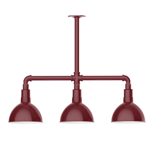 Deep Bowl Three Light Pendant in Barn Red (518|MSK11455T36W08)