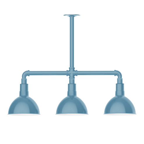 Deep Bowl Three Light Pendant in Light Blue (518|MSK11454T36)