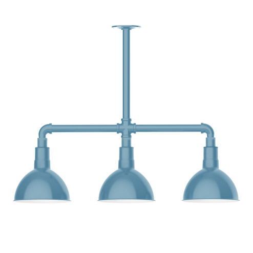 Deep Bowl Three Light Pendant in Light Blue (518|MSK11454)