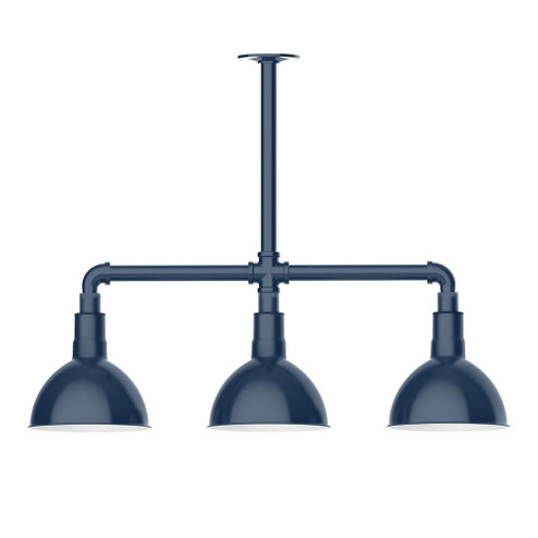Deep Bowl Three Light Pendant in Navy (518|MSK11450T24W08)