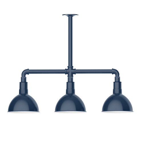 Deep Bowl Three Light Pendant in Navy (518|MSK11450T24)