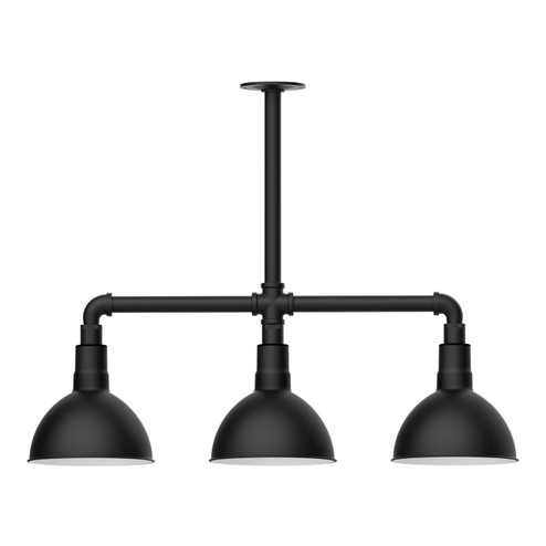 Deep Bowl Three Light Pendant in Black (518|MSK11441T24)