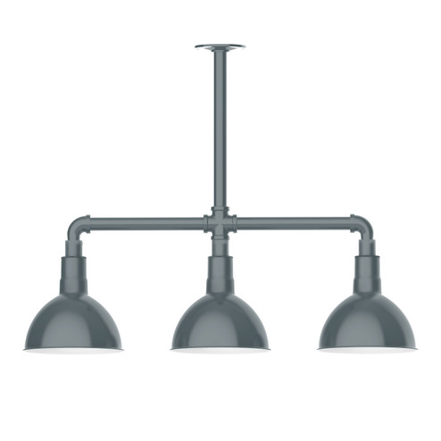 Deep Bowl Three Light Pendant in Slate Gray (518|MSK11440T30)